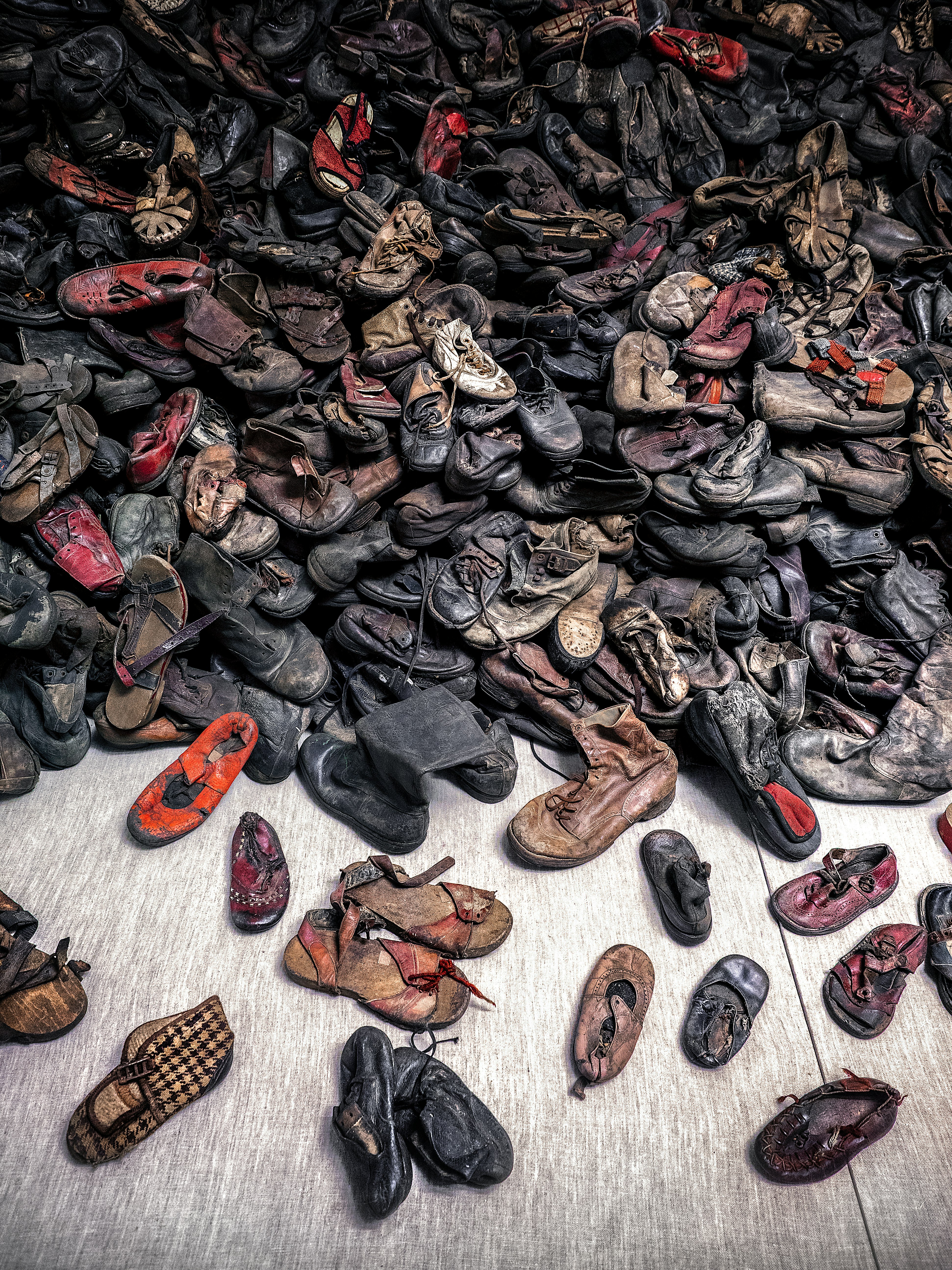 pile of assorted-color leather shoes